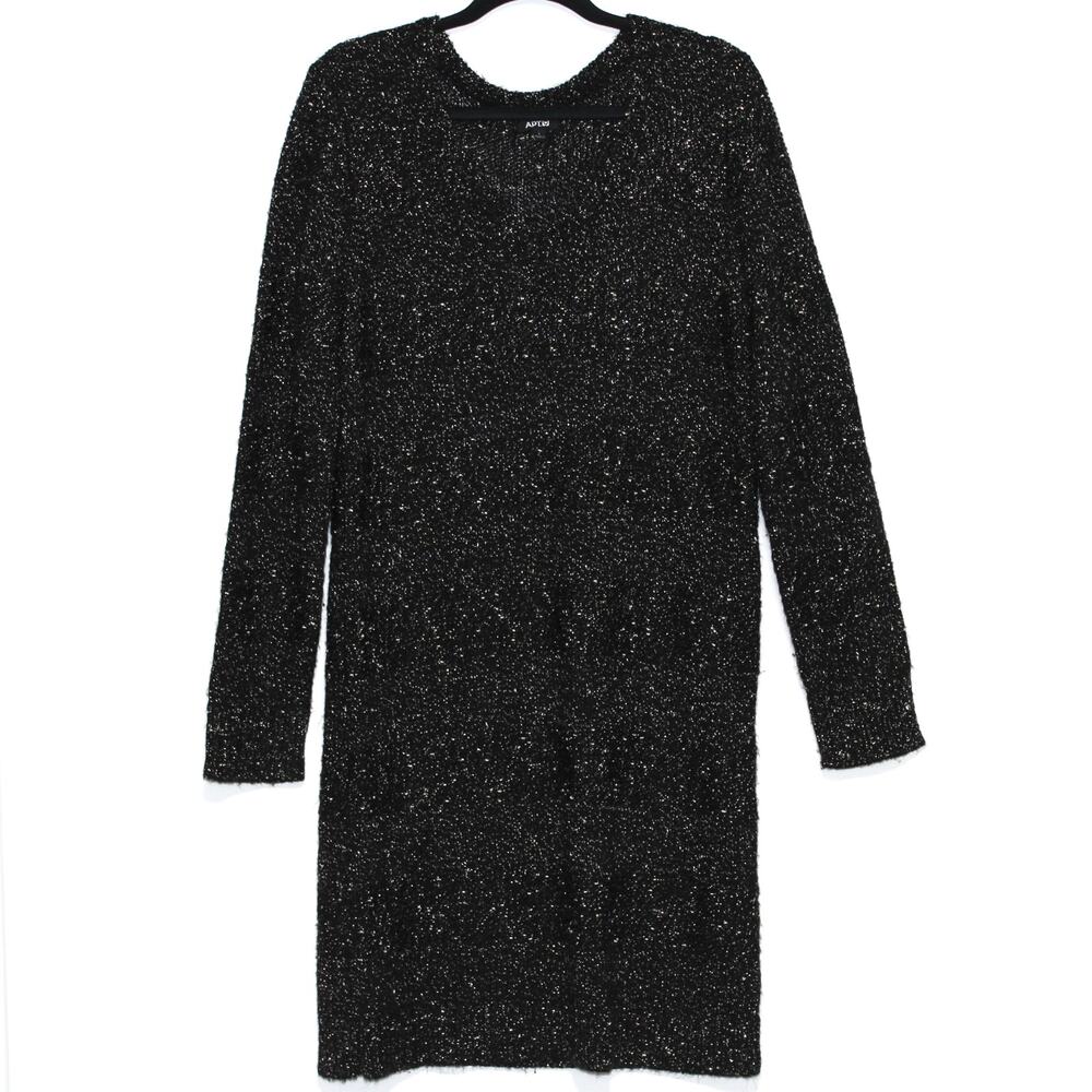 Apt.9 Sweater Tunic In Black And Gold Size Large - image 2